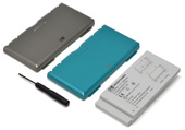 3DS用大容量内蔵バッテリー(コスモブラック＆アクアブルー色カバー付)