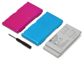 3DS用大容量内蔵バッテリー(ライトブルー＆グロスピンク色カバー付)
