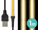 LEDテープライト 線状の貼レルヤ USB 1m 電球色